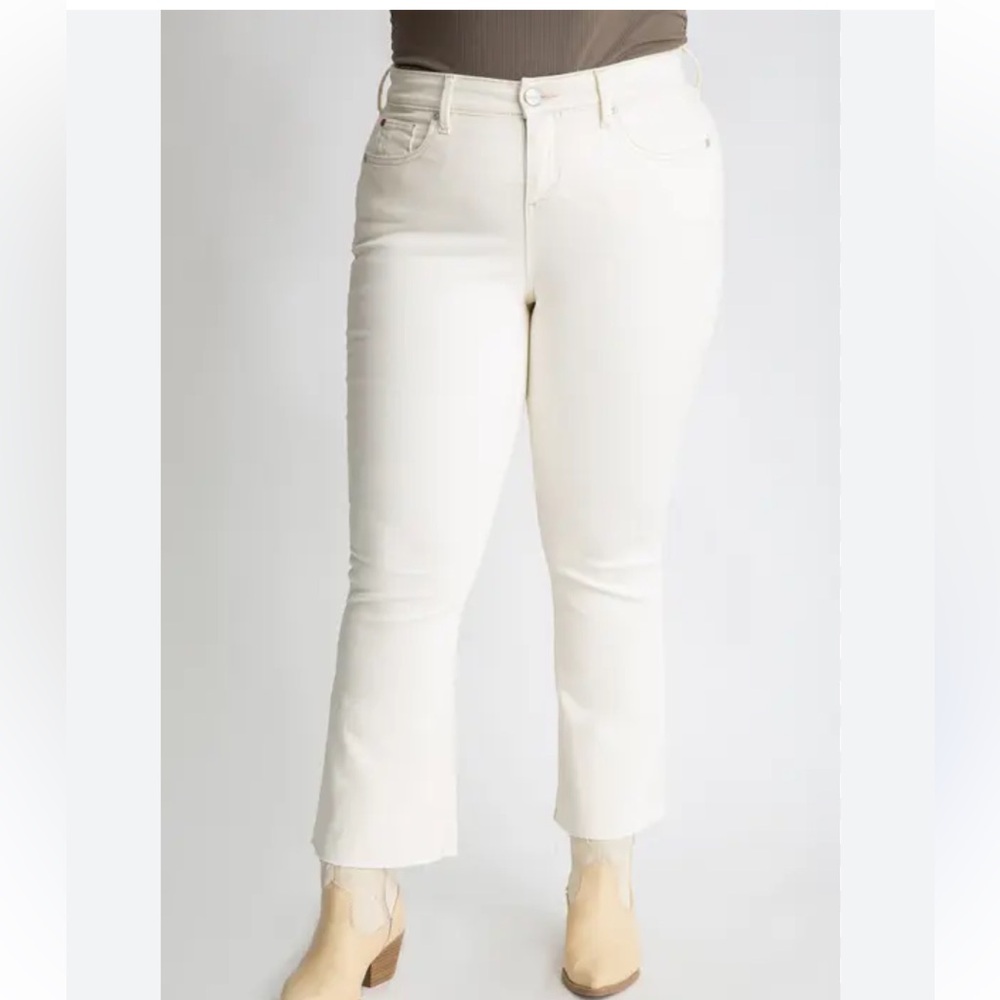 Slink Jeans Clare boot cut curvy white jeans